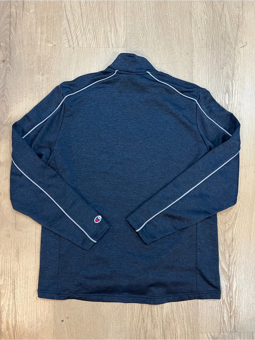 WVU Mountaineers Champion Navy Half- Zip Pullover West Virginia Chest Print